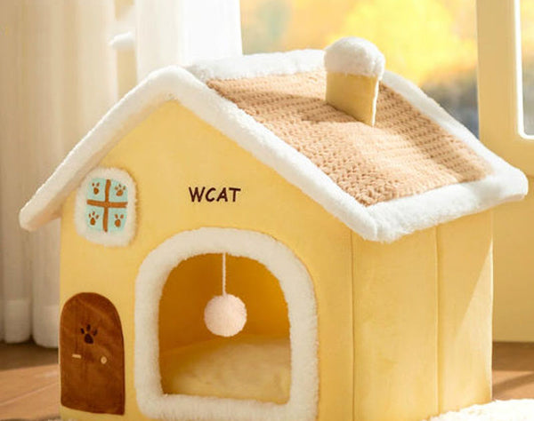 New cat bed autumn and winter warm enclosed pet house dog house cat villa cat bed