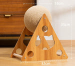 Balle à griffes rotative pour chat, jouet pour chat durable et anti-perte, cadre d'escalade en bois massif