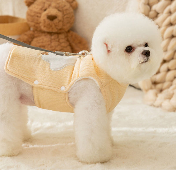 Perros pequeños primavera y otoño invierno abajo ropa de algodón