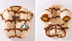 Automne et hiver bouledogue français chaud ondulé rayé gros chien manteau polaire petits et moyens chiens bouledogue chien bipède vêtements pour animaux de compagnie