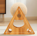 Balle à griffes rotative pour chat, jouet pour chat durable et anti-perte, cadre d'escalade en bois massif