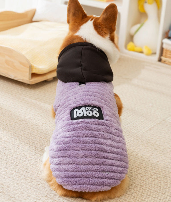 Otoño e invierno perro jacquard Shu algodón terciopelo Corgi abrigo de terciopelo de dos patas Dachshund perros pequeños y medianos ropa cálida para perros