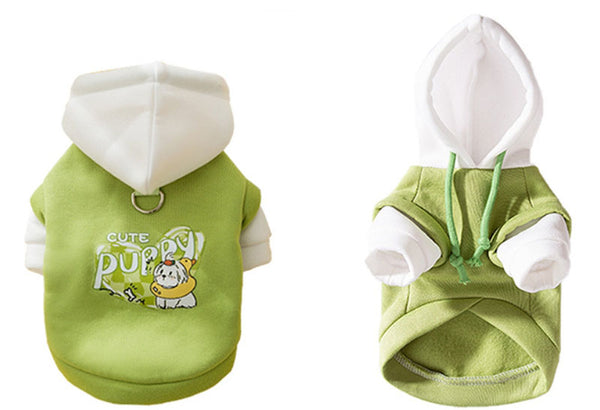 Cat autumn and winter trendy cool style drawstring hooded sweatshirt cat small and medium dogs hairless cat Teddy pet cat clothes
