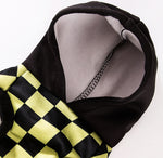 New autumn and winter corgi dog plaid print hooded sweatshirt trendy black cool warm clothes dog clothes