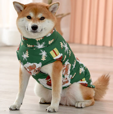 Dog clothes winter warm down jacket Shiba Inu Golden Retriever Samoyed medium and large dog pet clothes autumn and winter style