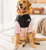 Manteau en coton épissé à deux pattes chaud, simple et à la mode pour chiens de taille moyenne et grande en automne et en hiver, vêtements pour chiens de grande taille golden retriever