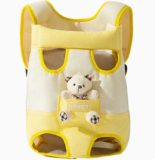 Cartoon cute little bear dog chest bag cat bag outing portable bag dog backpack