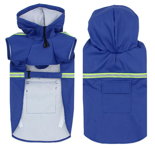 New large, medium and small dog cloak-style reflective raincoat