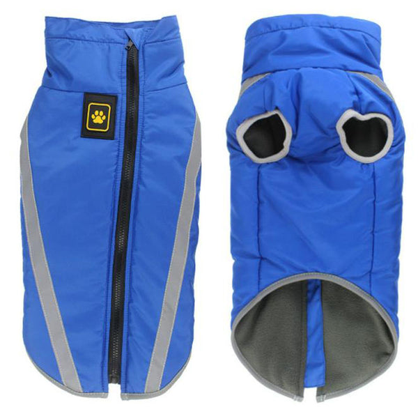 Autumn and winter new dog clothes reflective warm dog outdoor jacket