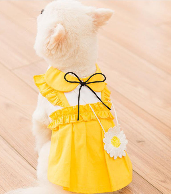 New spring and summer thin cute puppy and cat vest skirt