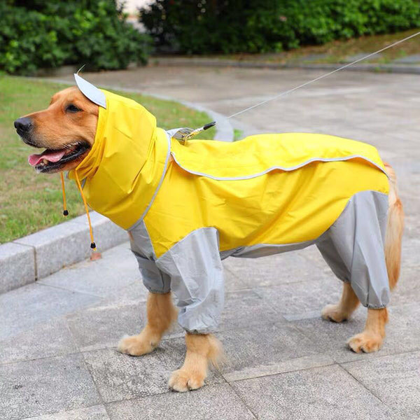 Chubasquero de cuatro pies para perro grande