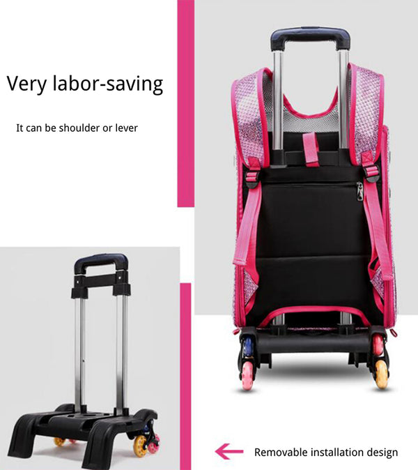 Pet backpack trolley