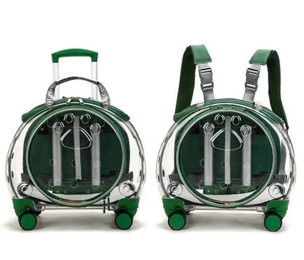 The new pet trolley case transparent go out portable pet backpack