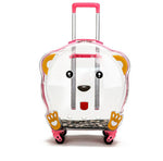 Nueva maleta trolley transparente para perros y gatos