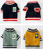 Autumn and winter short twist knit sweater sweater pet clothes