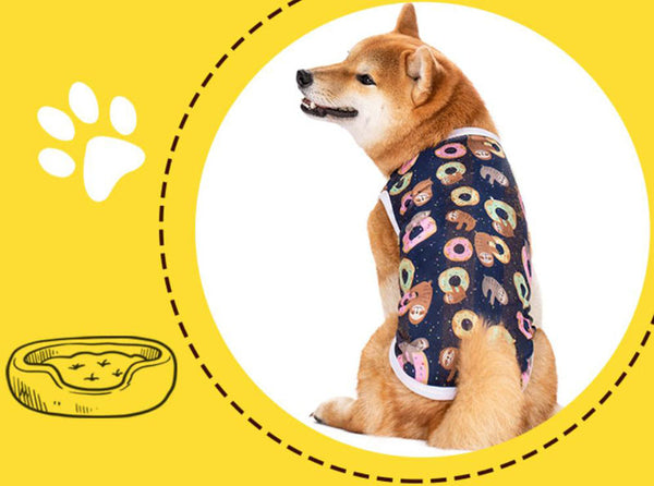 中型・大型犬用薄手の春秋ゴールデンレトリバーラブラドール芝ペットサマーシャツ