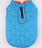 ropa impermeable para mascotas de otoño e invierno chaqueta de invierno acolchada para perros a cuadros de dos colores