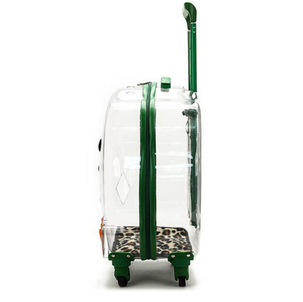 Nueva maleta trolley transparente para perros y gatos