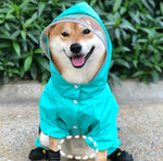 Dog raincoat waterproof pet supplies clothing all inclusive Fei