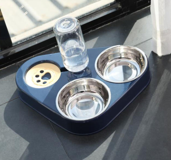 Three bowls of automatic drinking water for dogs and cats