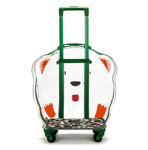 Nueva maleta trolley transparente para perros y gatos