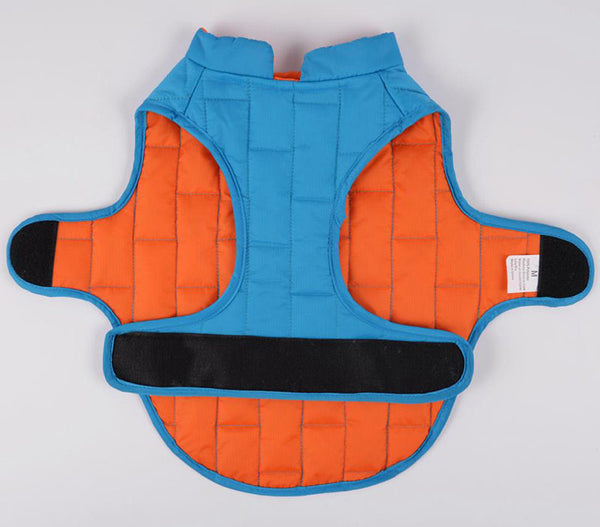 ropa impermeable para mascotas de otoño e invierno chaqueta de invierno acolchada para perros a cuadros de dos colores