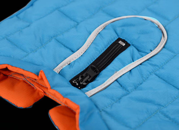 ropa impermeable para mascotas de otoño e invierno chaqueta de invierno acolchada para perros a cuadros de dos colores
