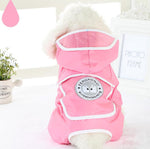 Impermeable de cuatro patas para perros pequeños de bolsillo grande