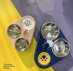 Three bowls of automatic drinking water for dogs and cats