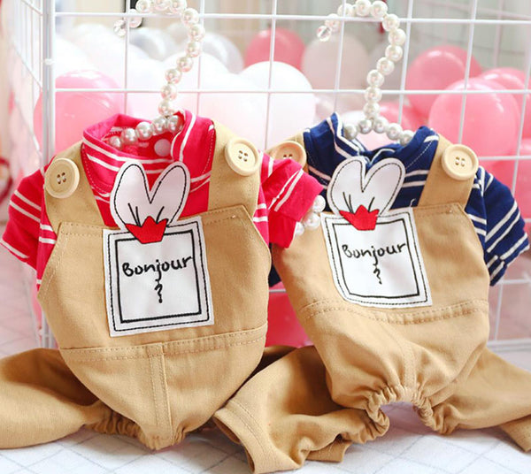 Spring and summer Pet clothes four-legged casual dog clothes