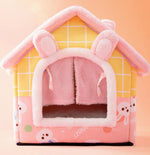 New cat litter rabbit door curtain four seasons universal kennel small and medium-sized dog closed removable and washable dog bed pet litter pad