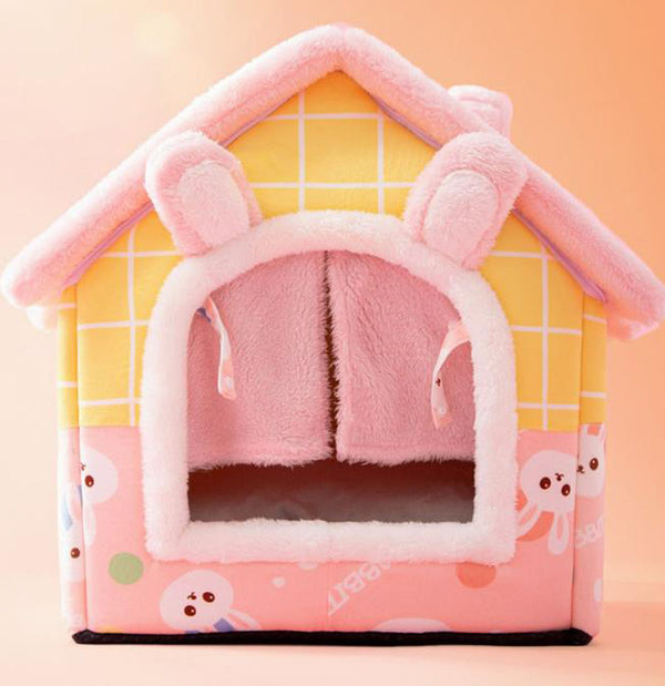 New cat litter rabbit door curtain four seasons universal kennel small and medium-sized dog closed removable and washable dog bed pet litter pad