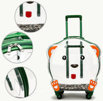 Nueva maleta trolley transparente para perros y gatos