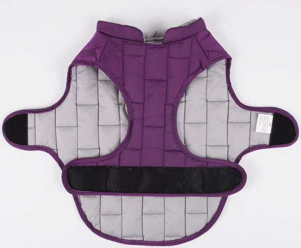 ropa impermeable para mascotas de otoño e invierno chaqueta de invierno acolchada para perros a cuadros de dos colores