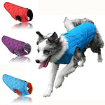 ropa impermeable para mascotas de otoño e invierno chaqueta de invierno acolchada para perros a cuadros de dos colores