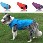 ropa impermeable para mascotas de otoño e invierno chaqueta de invierno acolchada para perros a cuadros de dos colores