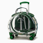 The new pet trolley case transparent go out portable pet backpack