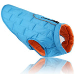 ropa impermeable para mascotas de otoño e invierno chaqueta de invierno acolchada para perros a cuadros de dos colores