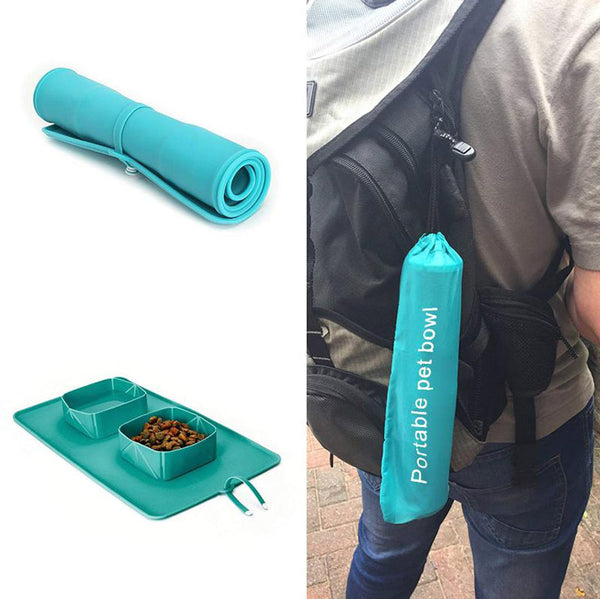 Silicone folding pet bowl