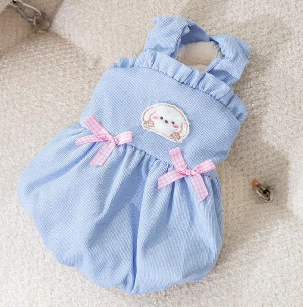 Autumn and winter little dog little fragrant princess dress