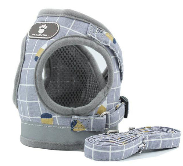 Pet Small Dog Reflective Vest Chest Strap Pet Leash
