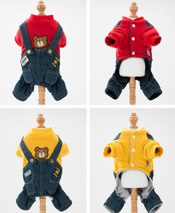 Puppy four feet autumn and winter clothes