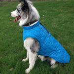 ropa impermeable para mascotas de otoño e invierno chaqueta de invierno acolchada para perros a cuadros de dos colores