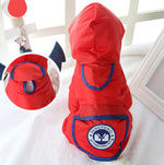 Impermeable de cuatro patas para perros pequeños de bolsillo grande