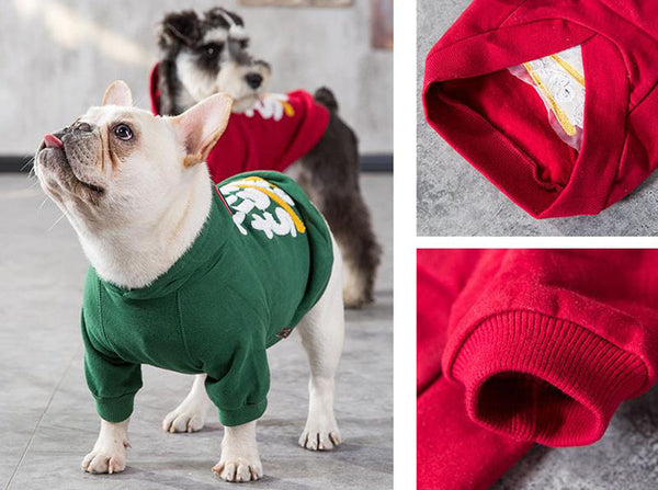 Fadouxelari pug dog sweater autumn and winter clothes