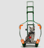 Nueva maleta trolley transparente para perros y gatos