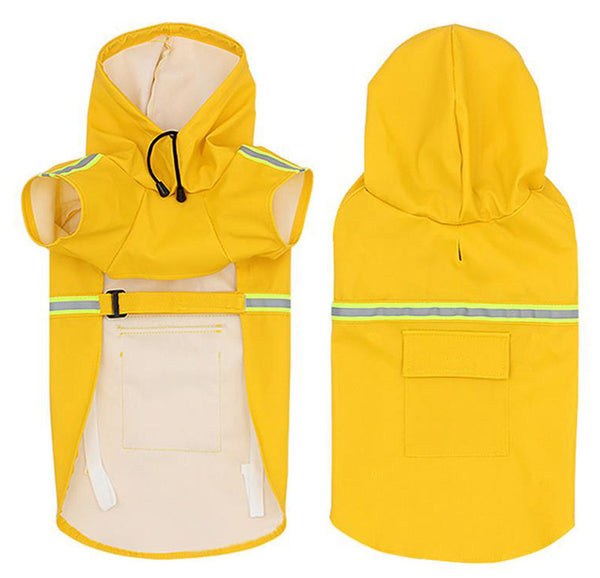 New large, medium and small dog cloak-style reflective raincoat