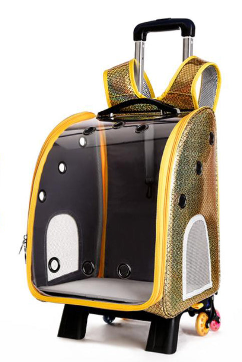Pet backpack trolley