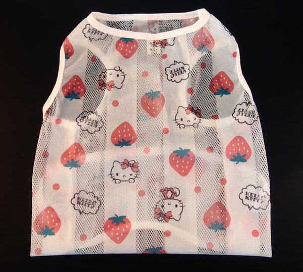 Medium and large dog mesh summer clothes