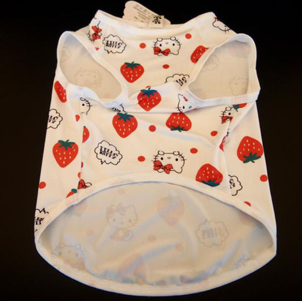 Medium and large dog mesh summer clothes